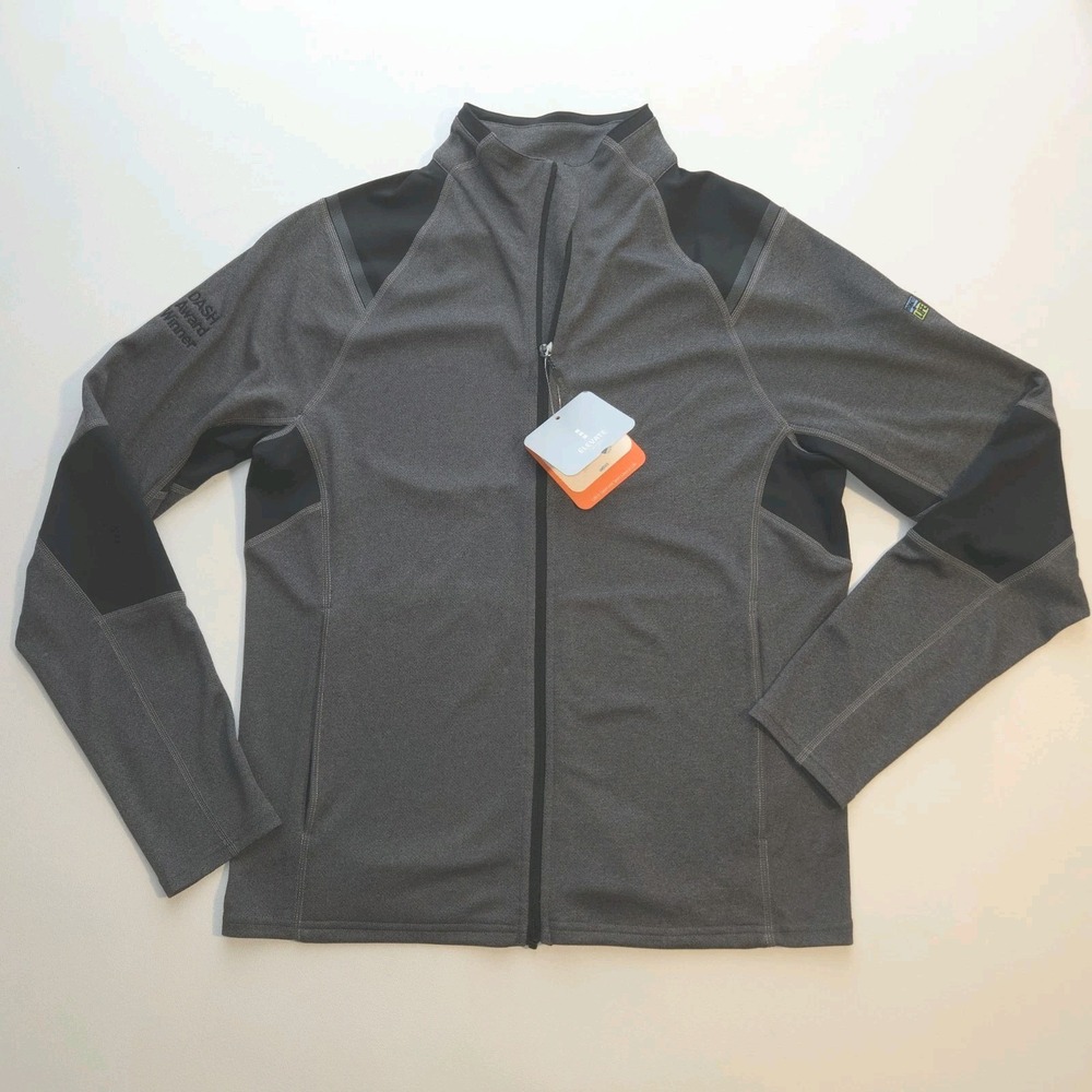 Elevate Sport Jaya Full Zip Jacket Men Small Charcoal Gray WebTech 18129 NWT New